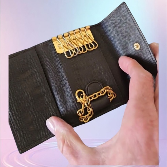 Bvlgari Dark Brown Leather Card / Key Holder and Box - Picture 6 of 12